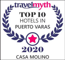 Reconocimiento Travelmyth Top10 puerto Varas Casa Molino 2020