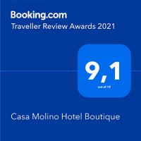 Reconocimiento 9,1 Booking.com Casa Molino
